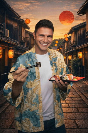 El Capitán en Japón poszter