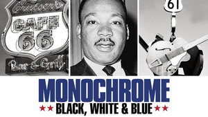 Monochrome: Black, White & Blue kép